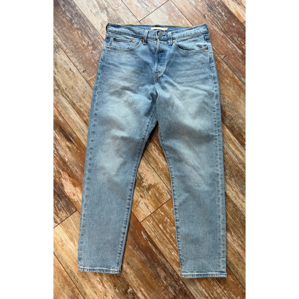 Levi's Premium Wedgie Jeans Womens 30 High Rise Straight Blue Stretch Denim